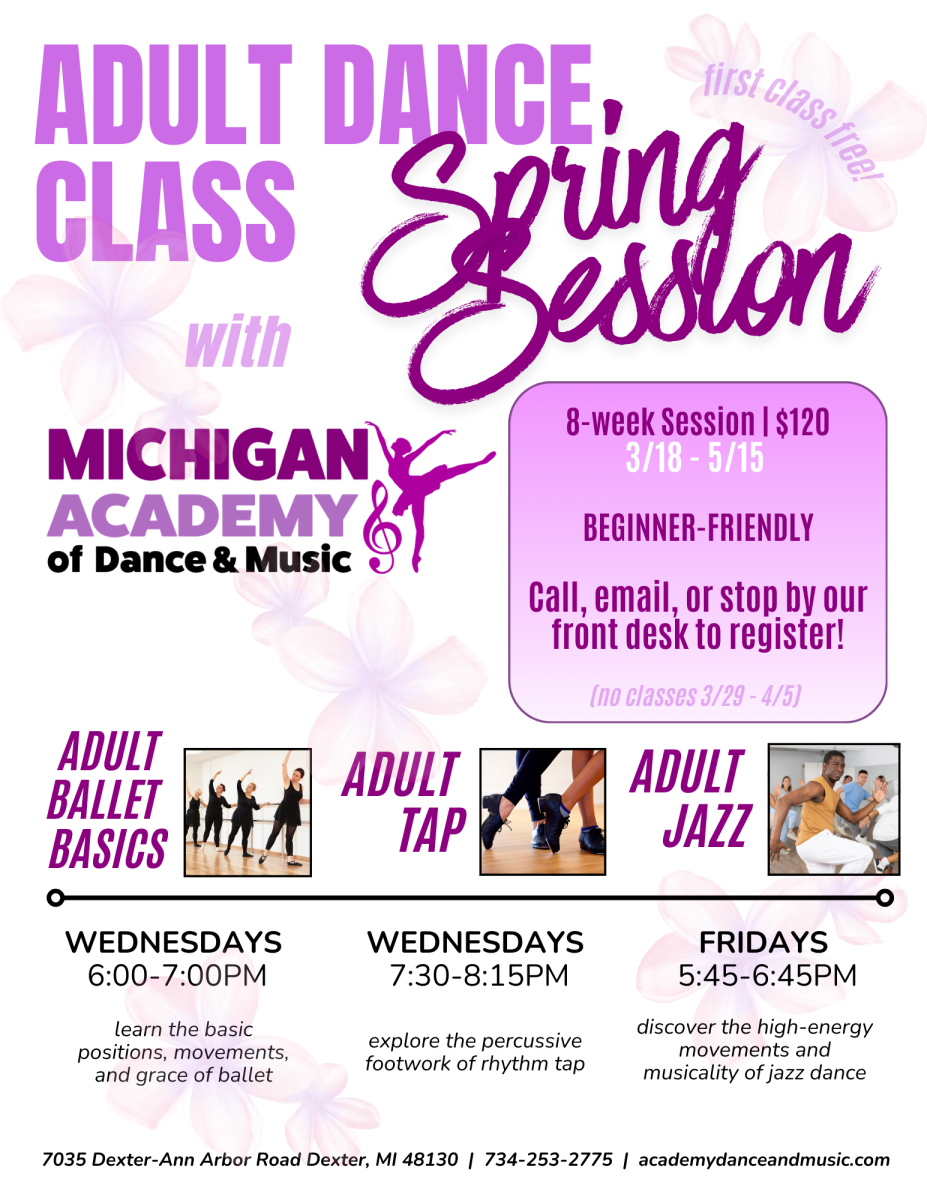 Adult dance class flyer